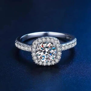 Square diamond cut ring