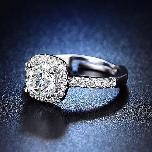Square diamond cut ring